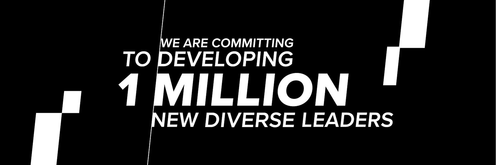 we are committing to developing 1 million new leaders in the next five years