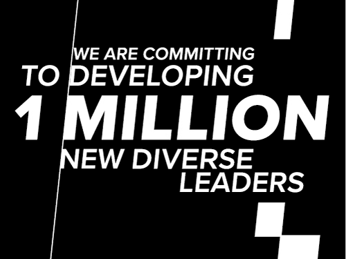 we are committing to developing 1 million new leaders in the next five years